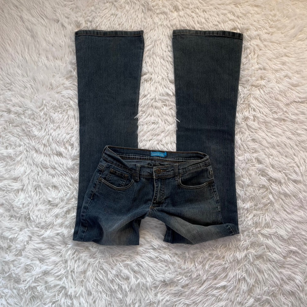 y2k vintage low rise boot cut flare wide leg jeans size 3